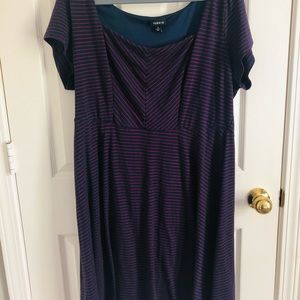Torrid 2X red and blue striped dress